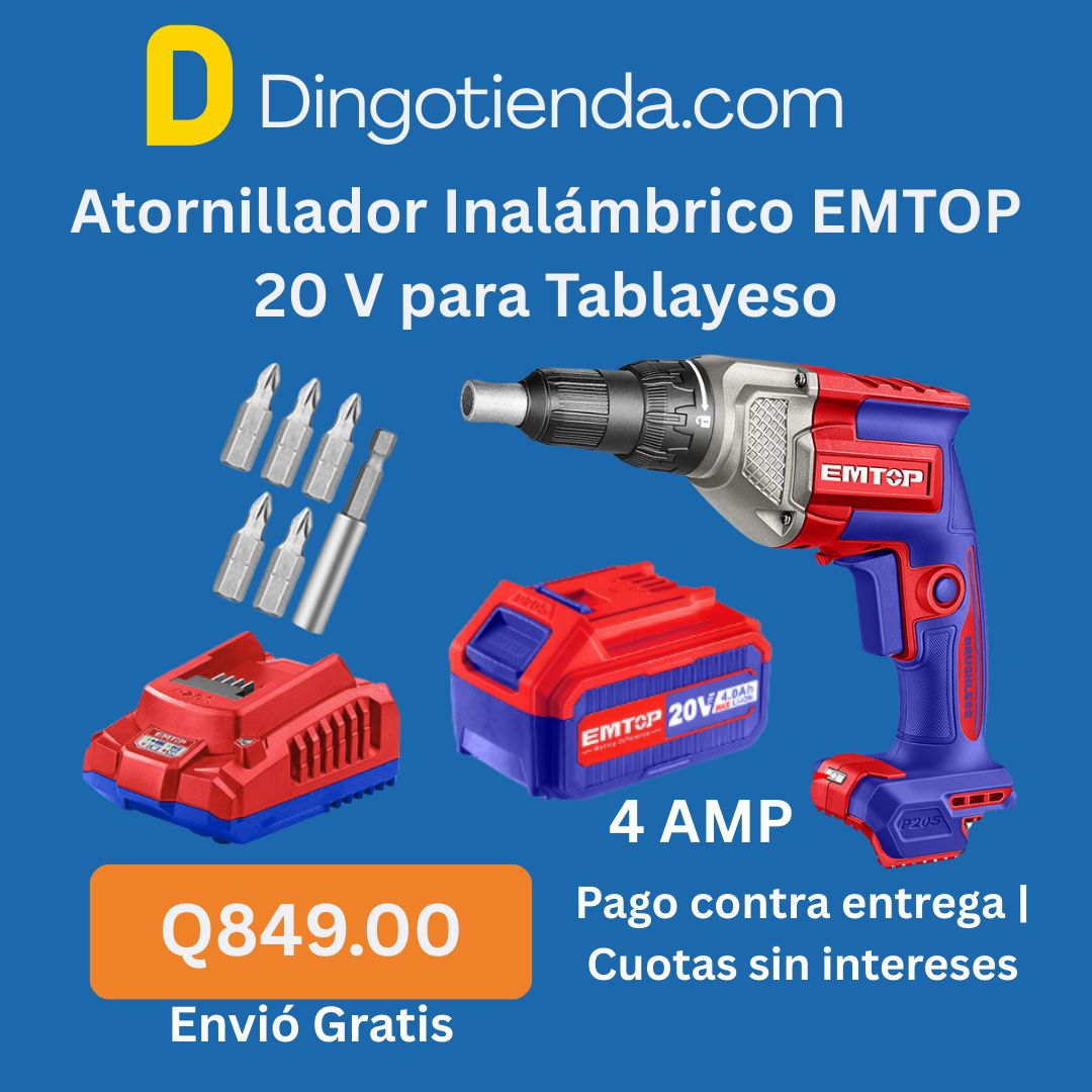 Atornillador + bateria de 4 amperios + Cargador