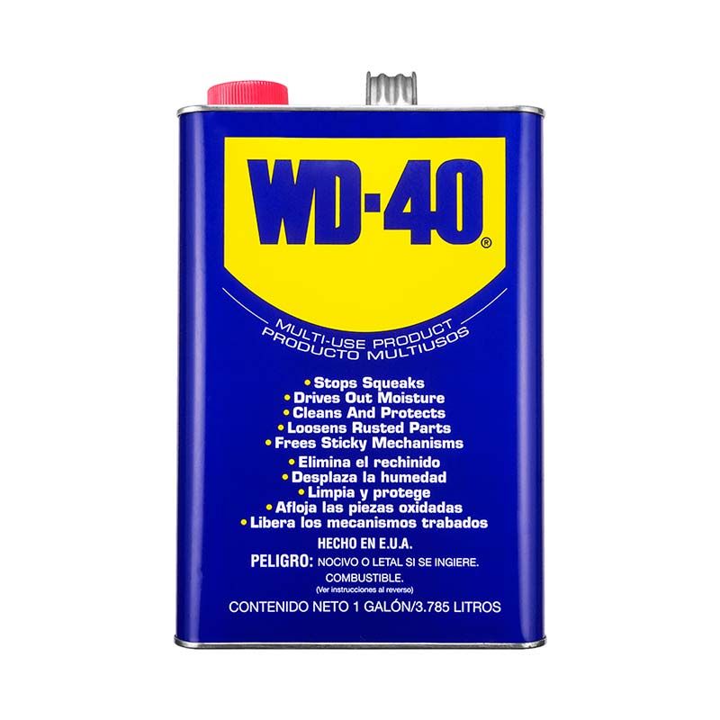 Lubricante Multiusos WD‑40 1 Galón – Aflojatodo, Limpia y Protege contra Óxido