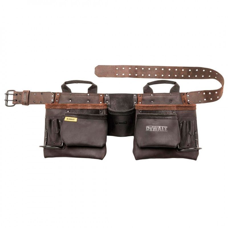[DWST550112] -Cartuchera/Portaherramientas/Delantal De Cuero Con Cinturon Ajustable, Con 11 Compartimientos. Marca Dewalt