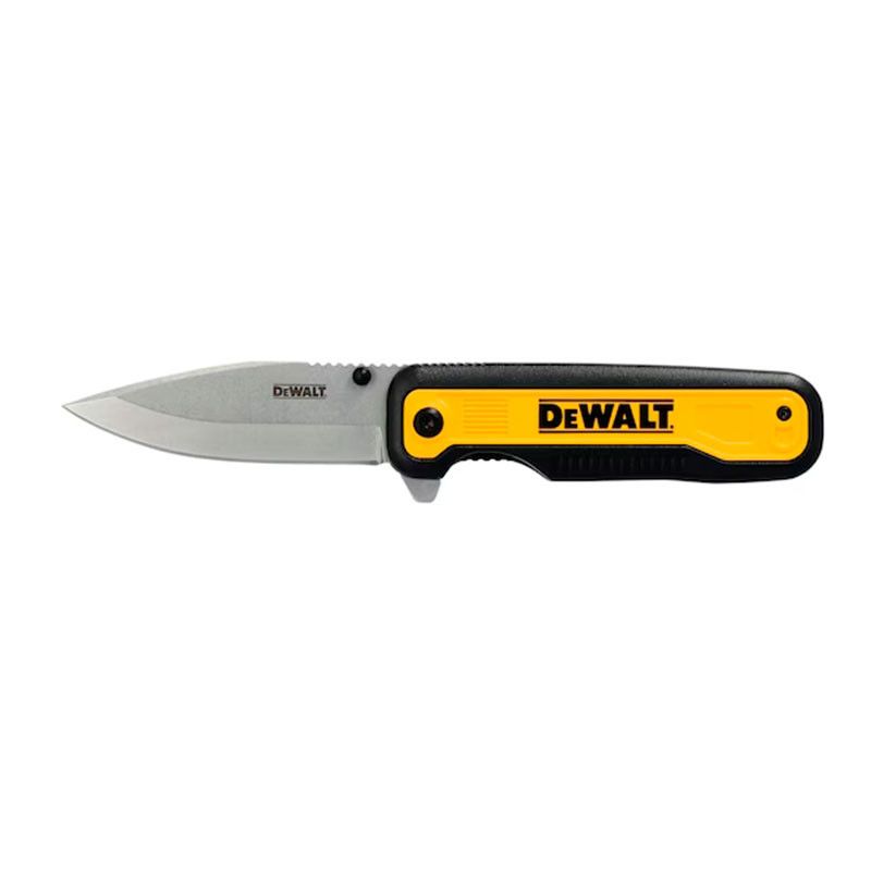 [DWHT10993] -Navaja De Bolsillo Plegable Mango De Metal, Hoja De Acero Inoxidable, Longitud 3.3 Pulgadas. Dewalt