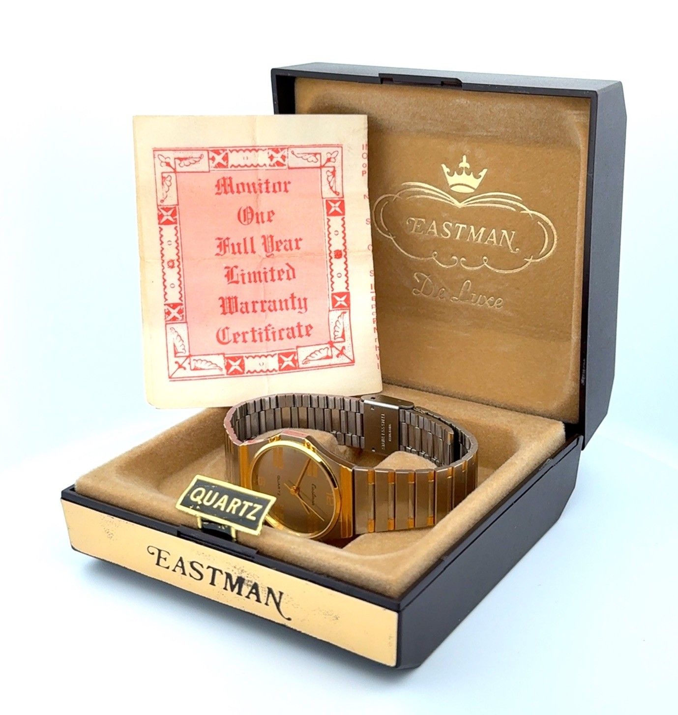 30mm Eastman Quartz Two-Tone Stainless Steel Wristwatch w/ Box &amp; Warranty Papers