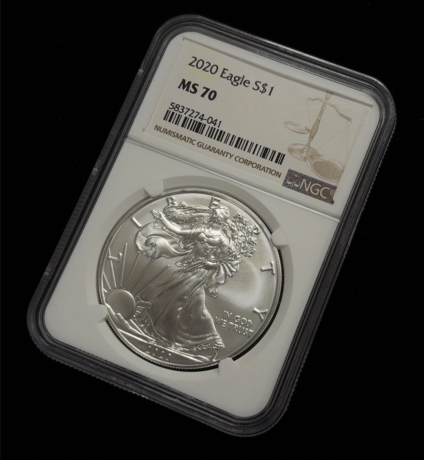 2020 American Silver Eagle NGC MS70 Brown Label