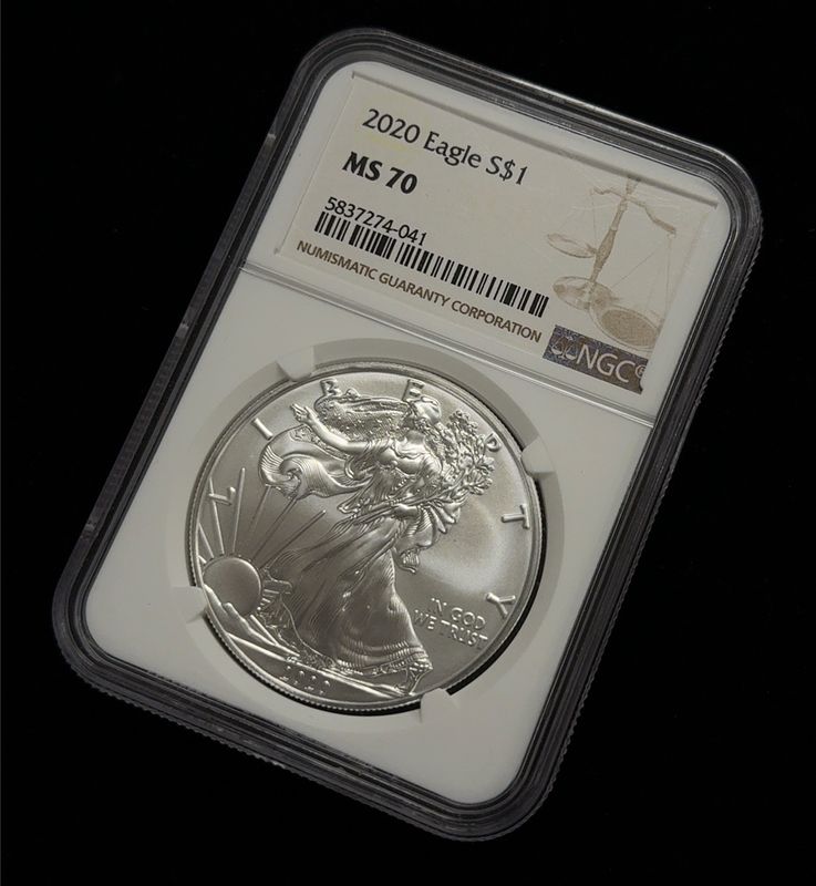 2020 American Silver Eagle NGC MS70 Brown Label