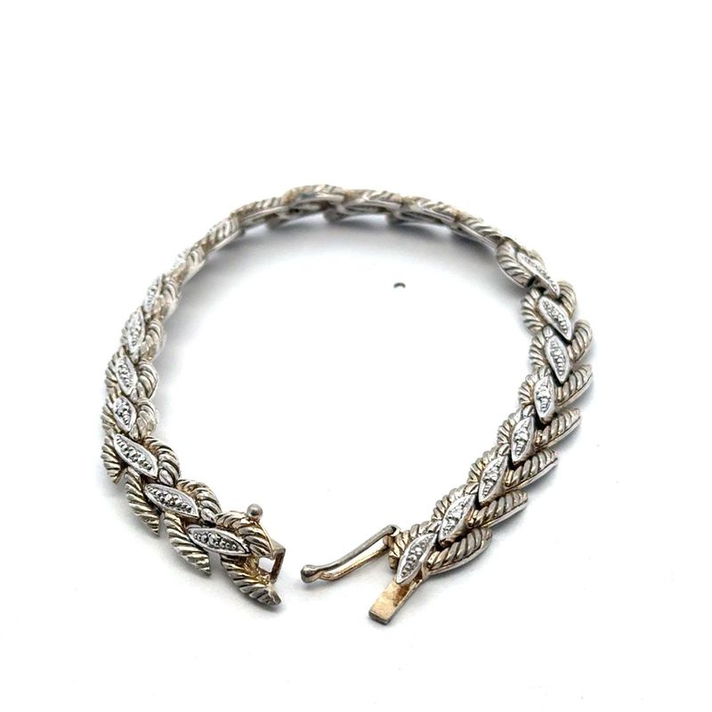 7”x7.6mm .925 Sterling Silver Fancy Cuban Link Bracelet, 17.7g