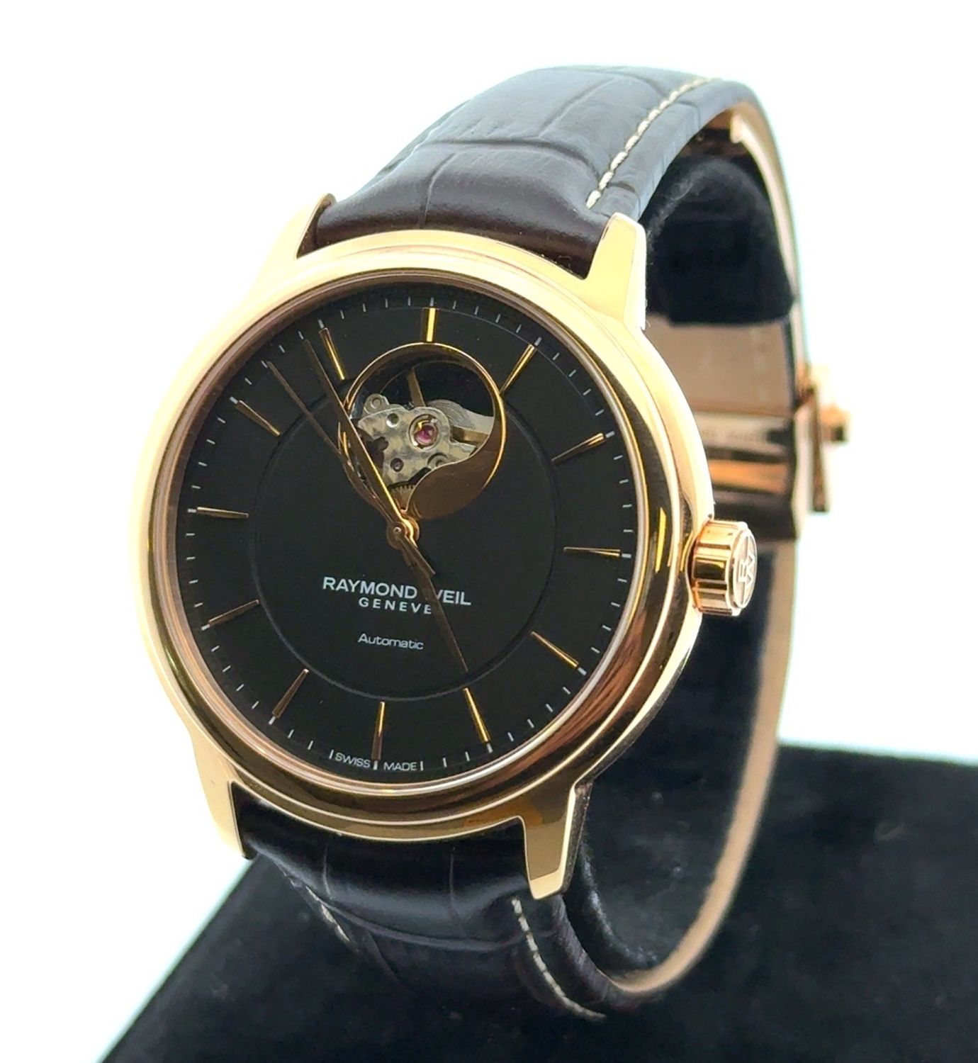 39mm Raymond Weil Maestro 2227 Rose Gold Automatic 26J Watch w/ Box &amp; Papers