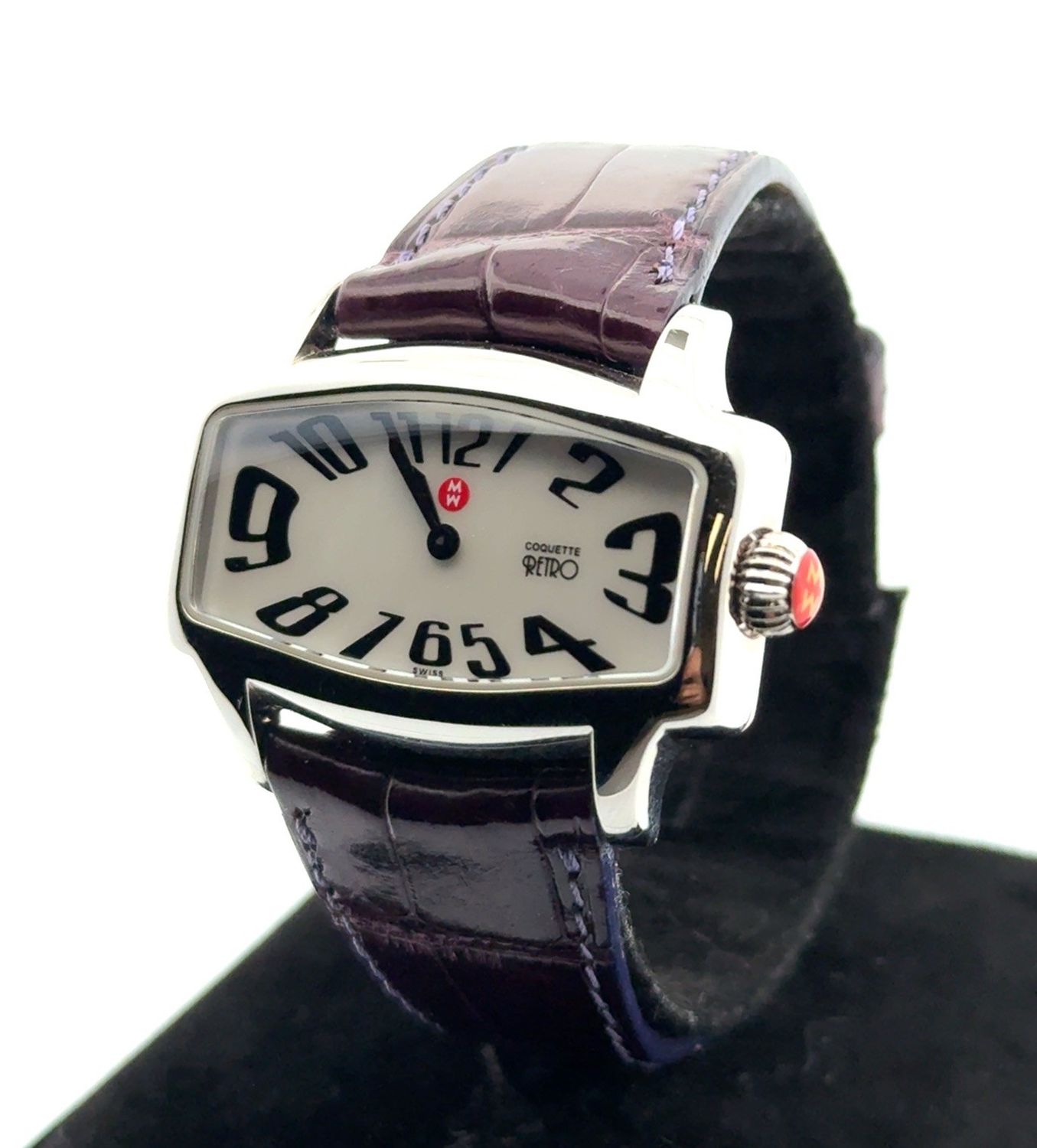 34mm Michele Retro Coquette MOP Women’s Swiss Quartz Stainless Steel Wristwatch