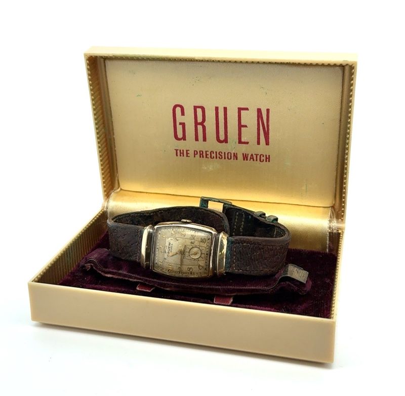 Gruen Precision Curvex Manual Winding Watch Working 10K Gold Filled w/Box