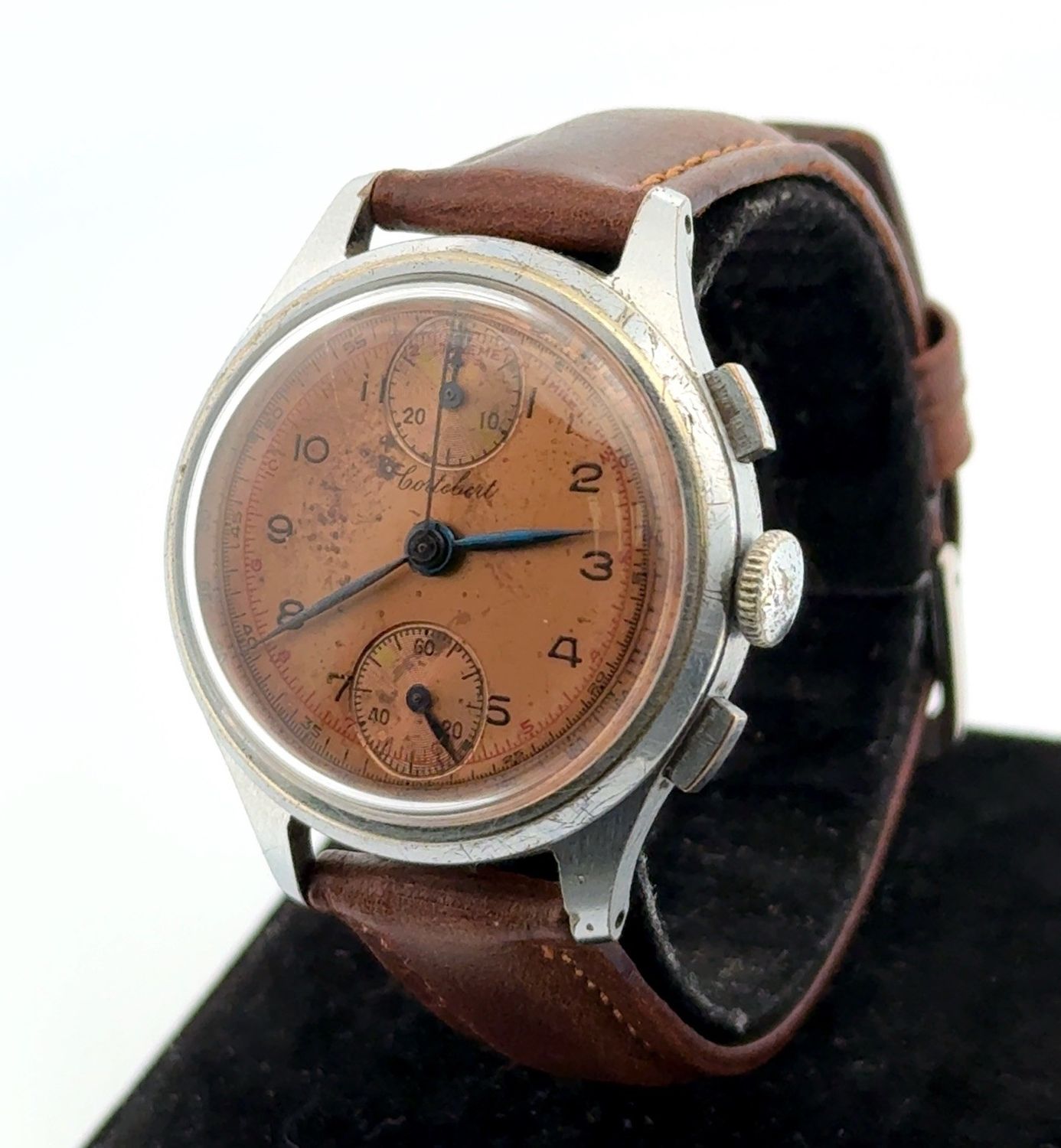 36mm Vintage Cortebert Manual-Winding 17J Chronograph Wristwatch Fully Serviced