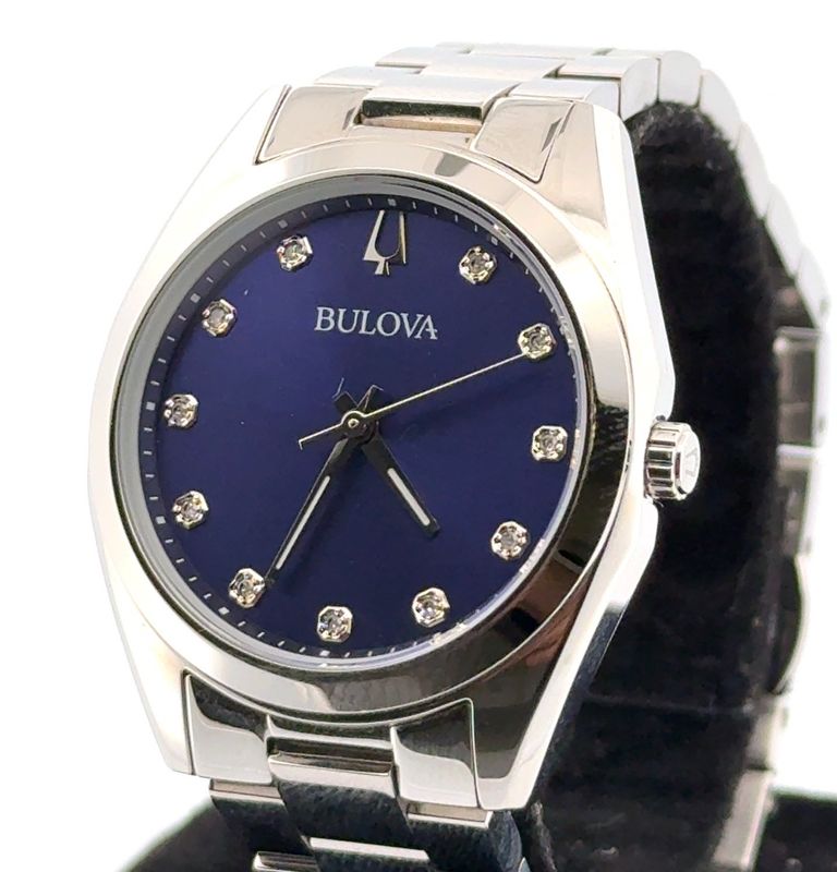 31mm Bulova Surveyor 96P229 Women’s Quartz Diamond Accent Stainless Steel Watch