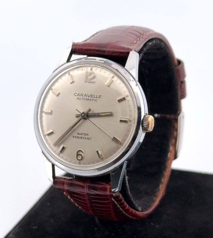Vintage 33mm Caravelle Automatic Self-Winding Stainless Steel Wristwatch
