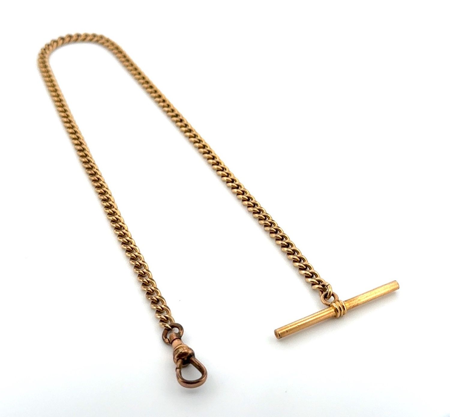 13.5” Antique Victorian Gold Filled Watch Chain 16.4g