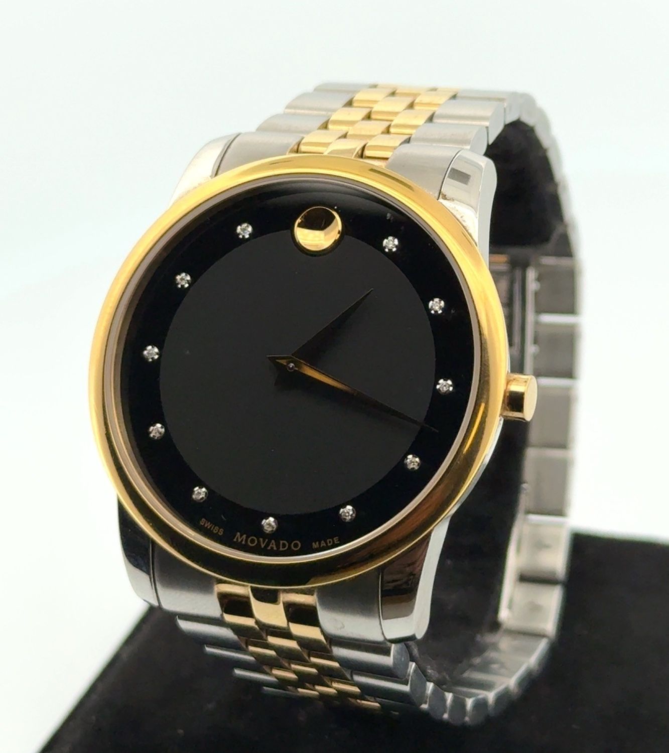 40mm Movado Museum Classic Two-Tone Diamond Quartz Wristwatch 0606879