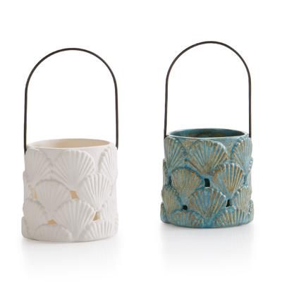 SMALL SHELL HANGING LANTERN