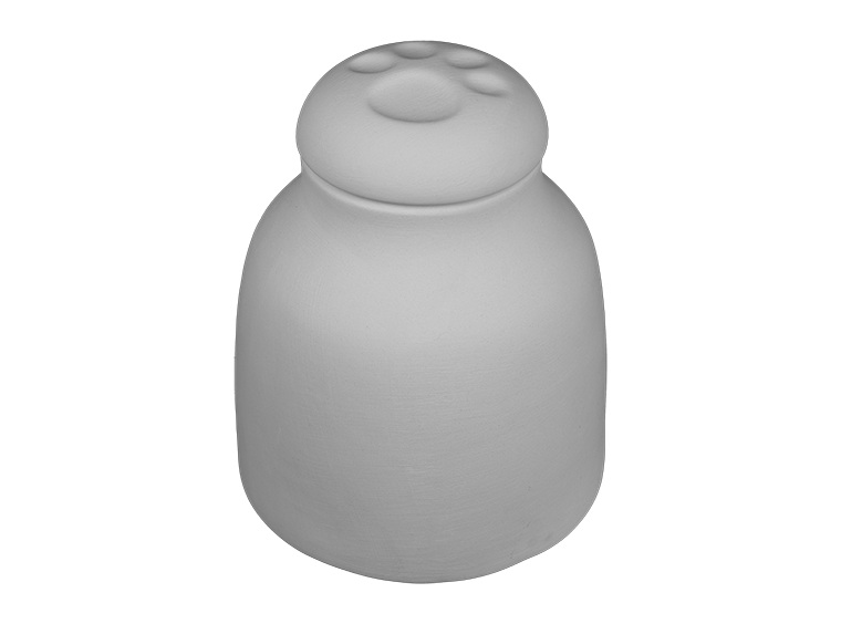 Paw print jar with lid