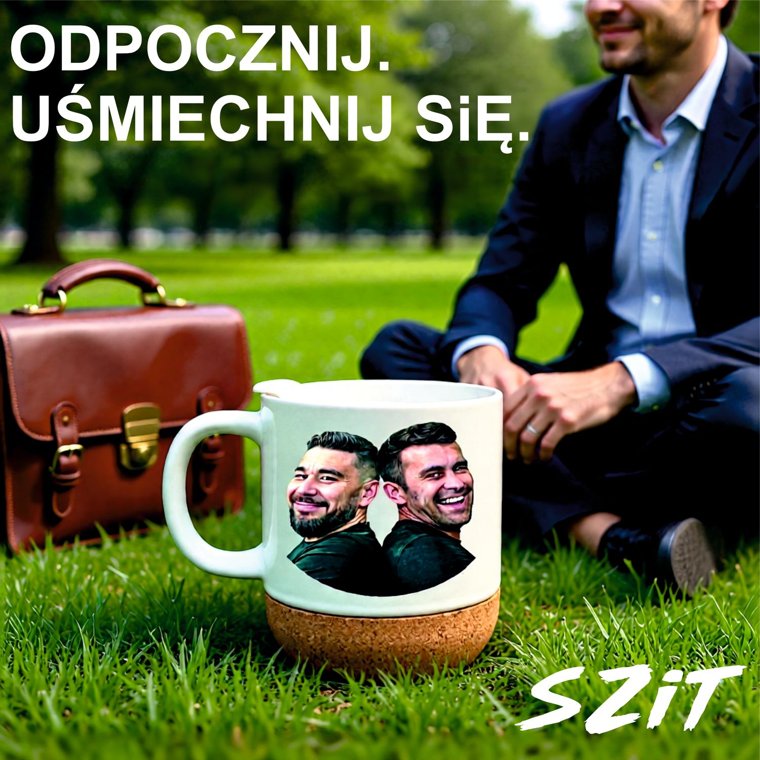 Kubek SZiT z korkiem mały