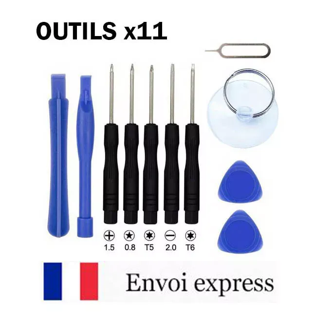 Kit démontage 11 outils SMARTPHONE - IPHONE SAMSUNG Tournevis Pantalobe Torx