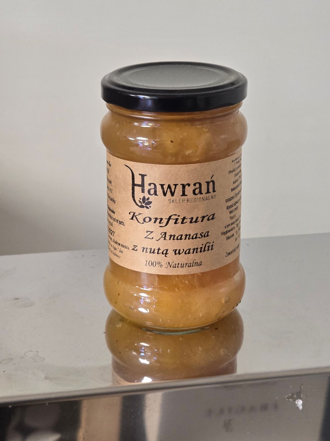 KOMFITURA Z ANANASA Z NUTĄ WANILII 370 g