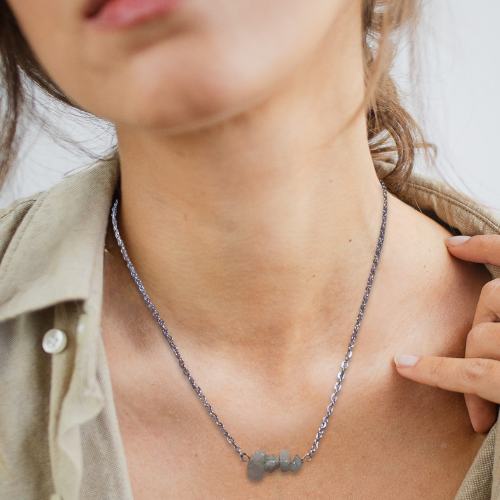 Light Blue Stone Necklace