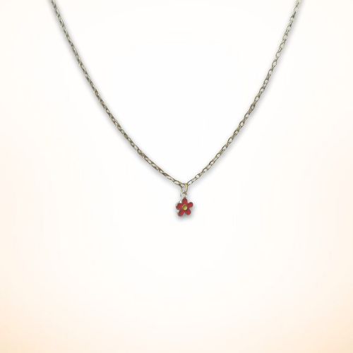 Red Flower Necklace