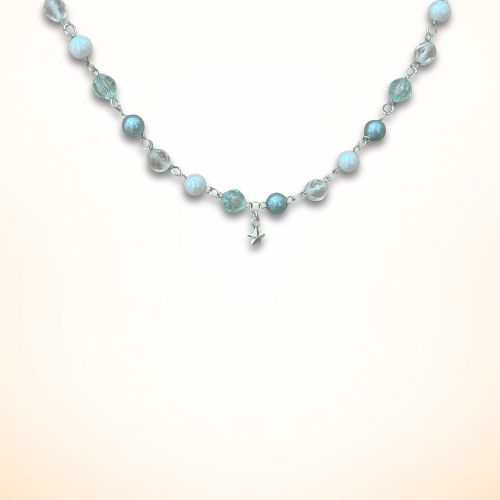 Silver Star Beaded Choker
