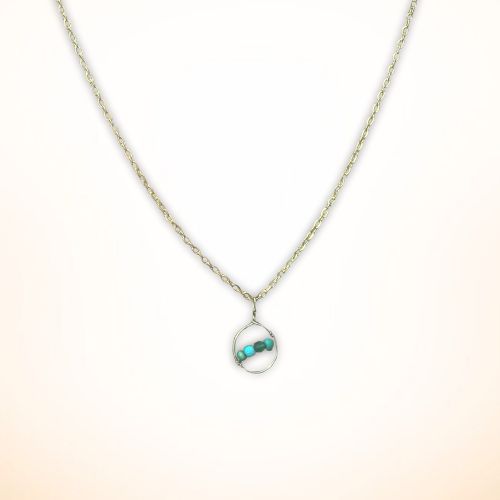 Small Green bead Necklace