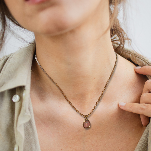 Pink Orb Necklace