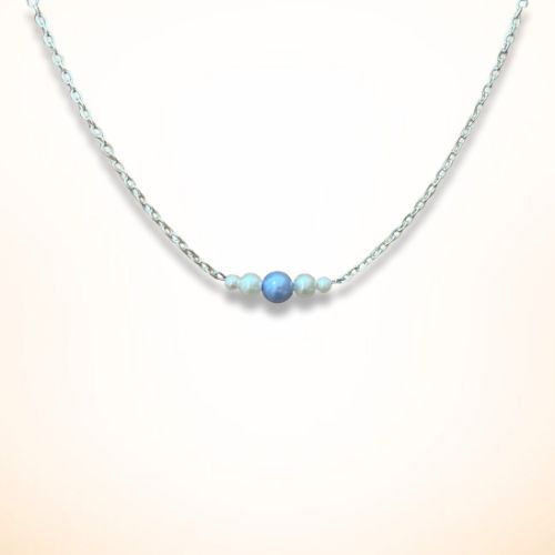 Periwinkle & Pearl Choker