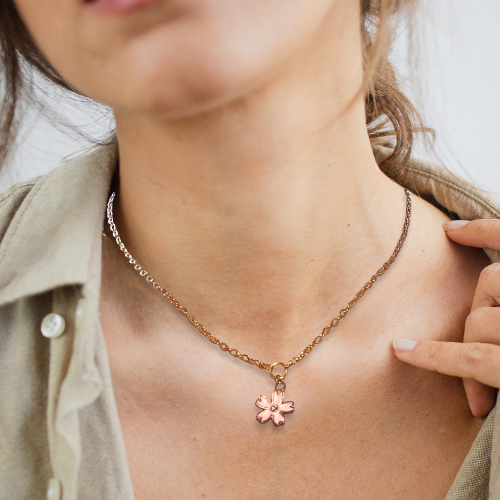 Pink Flower Necklace