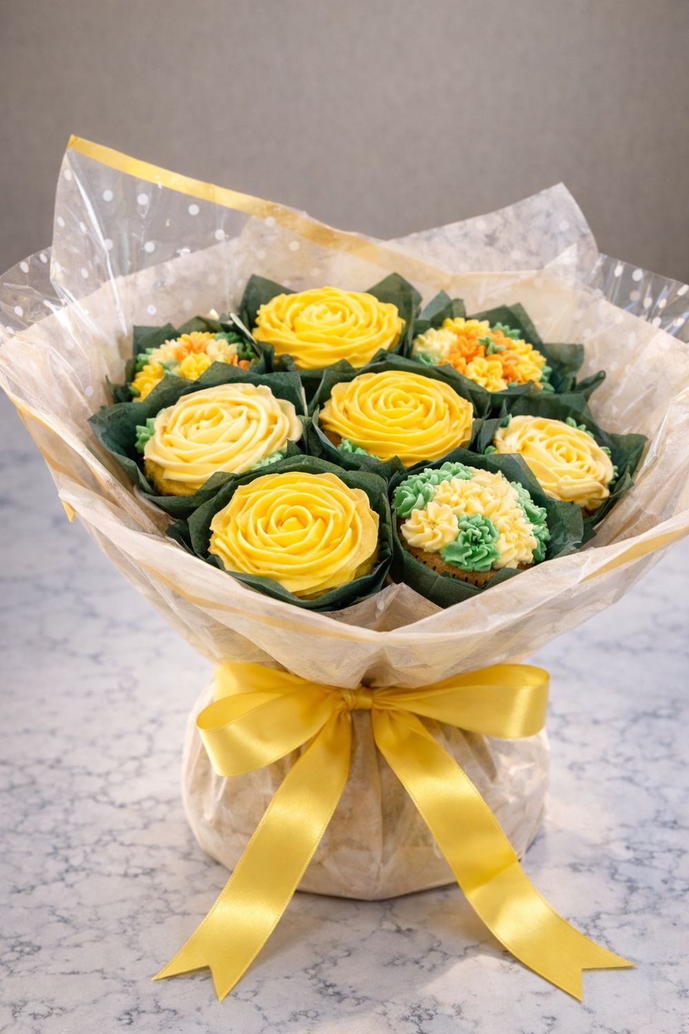 7 Pc Cupcake Bouquet