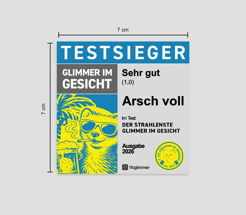 TESTSIEGER GLIMMER Sticker 20 Stk – Malle Drop 2026