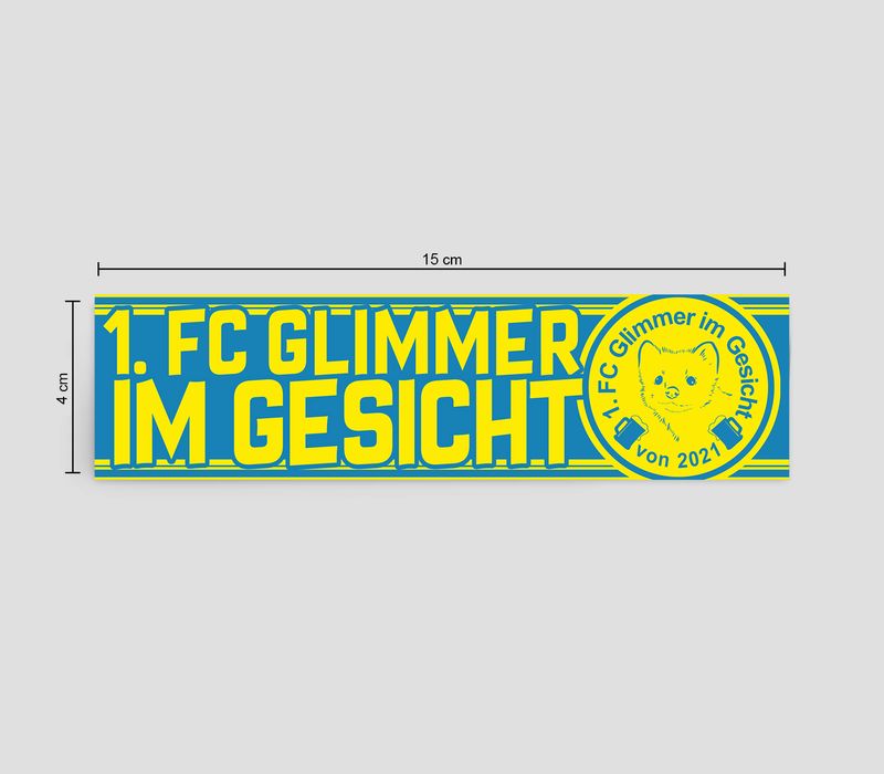 1. FC GLIMMER IM GESICHT Sticker 20 Stk – Malle Drop 2026