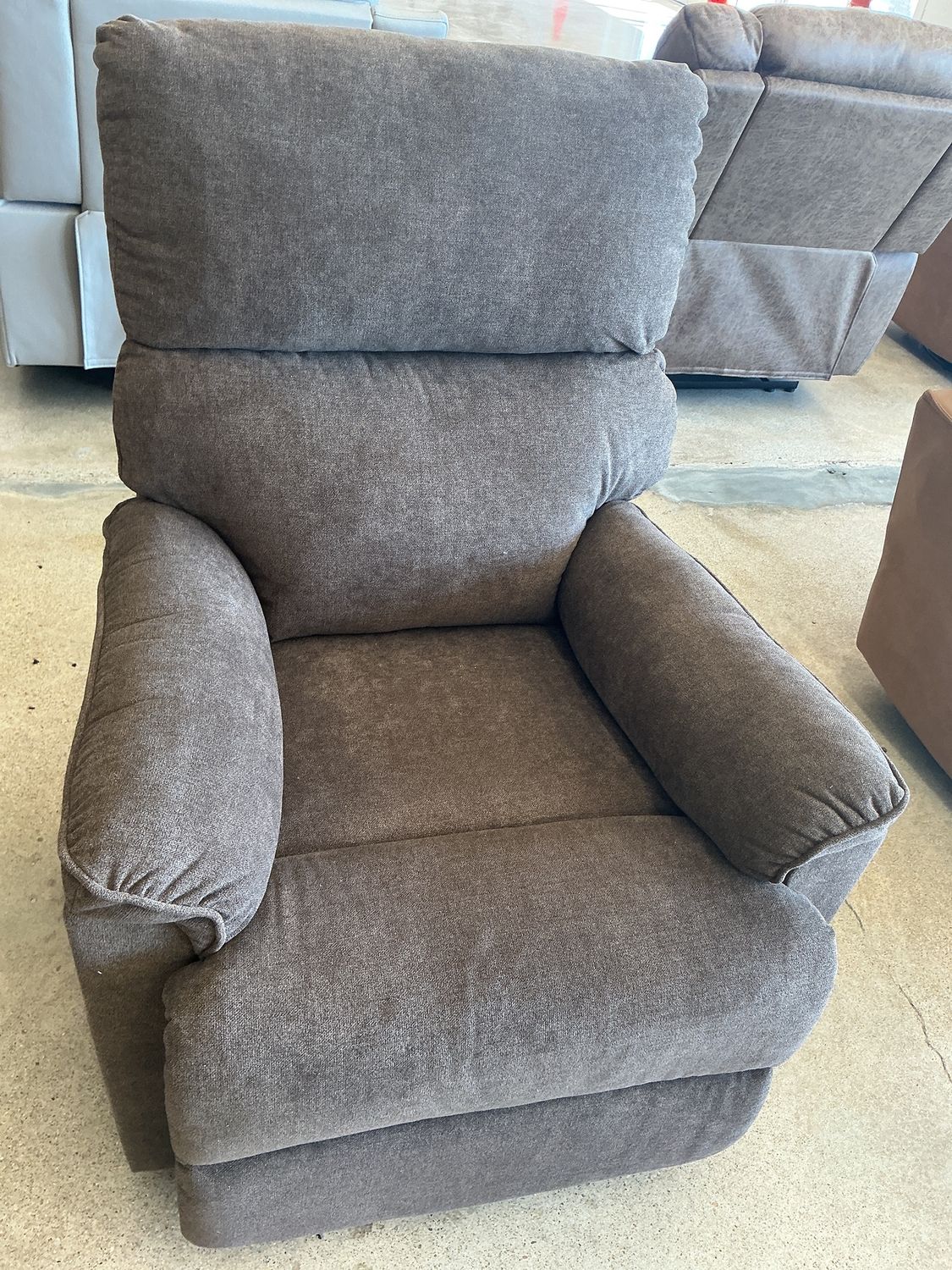 Brown Fabric Power Recliner w/usb