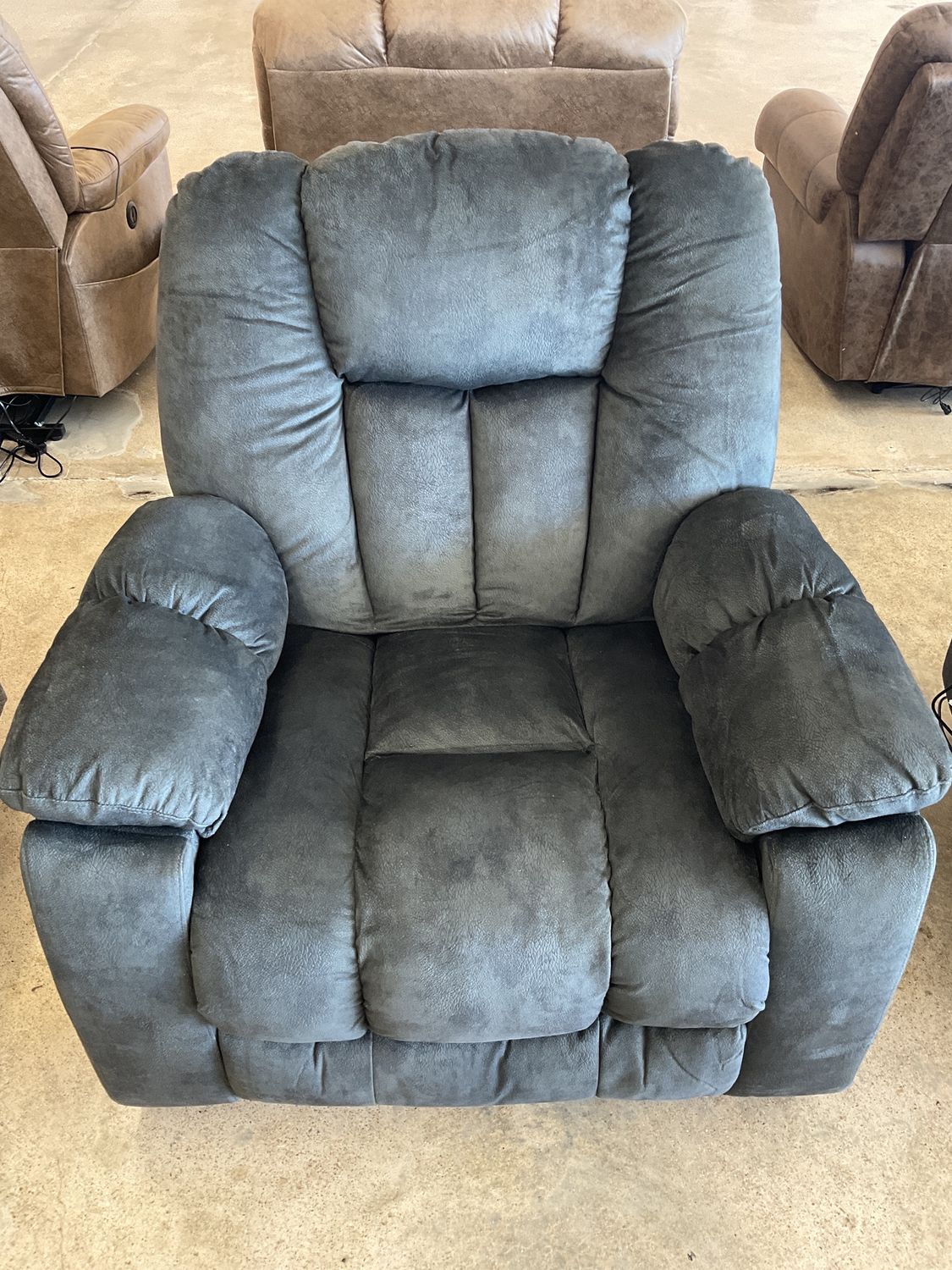 Dark Gray Power Lift Recliner w/Massage