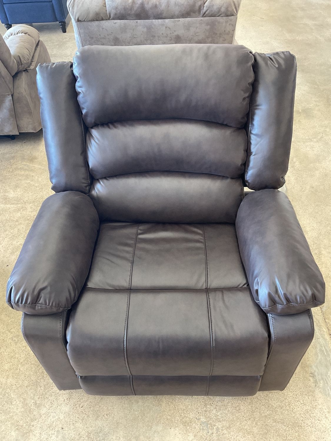 Brown Faux Recliner