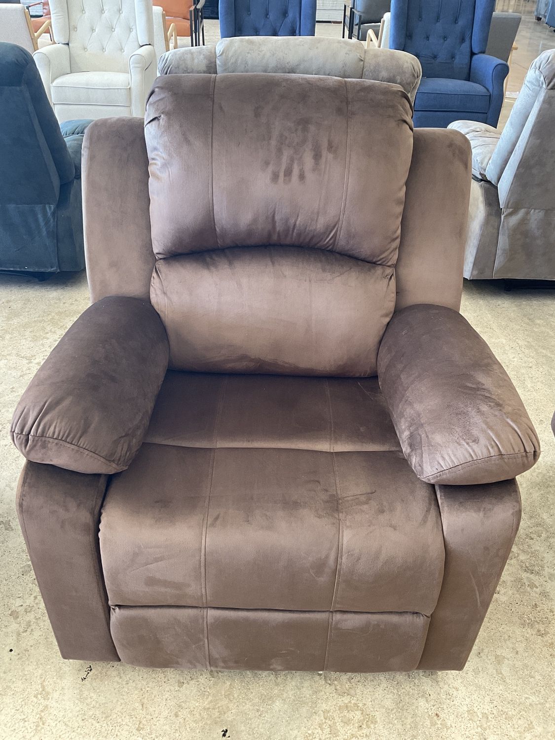Chocolate brown recliner