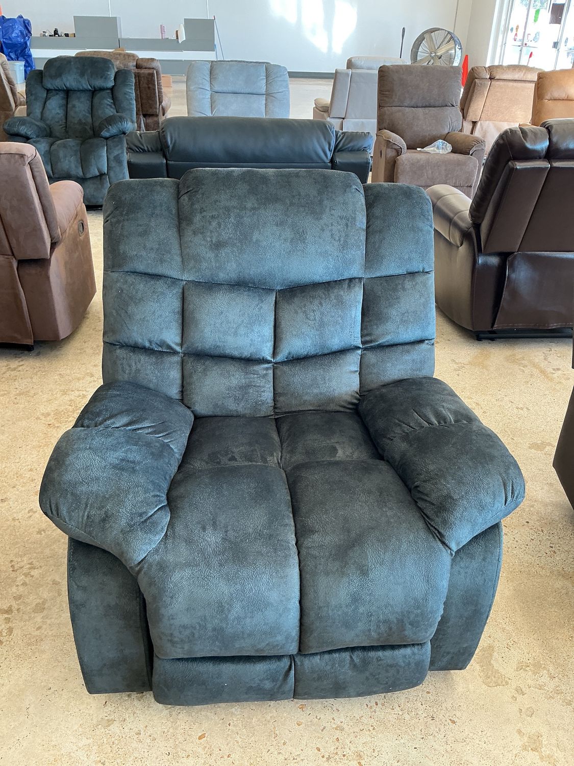 Dark gray recliner