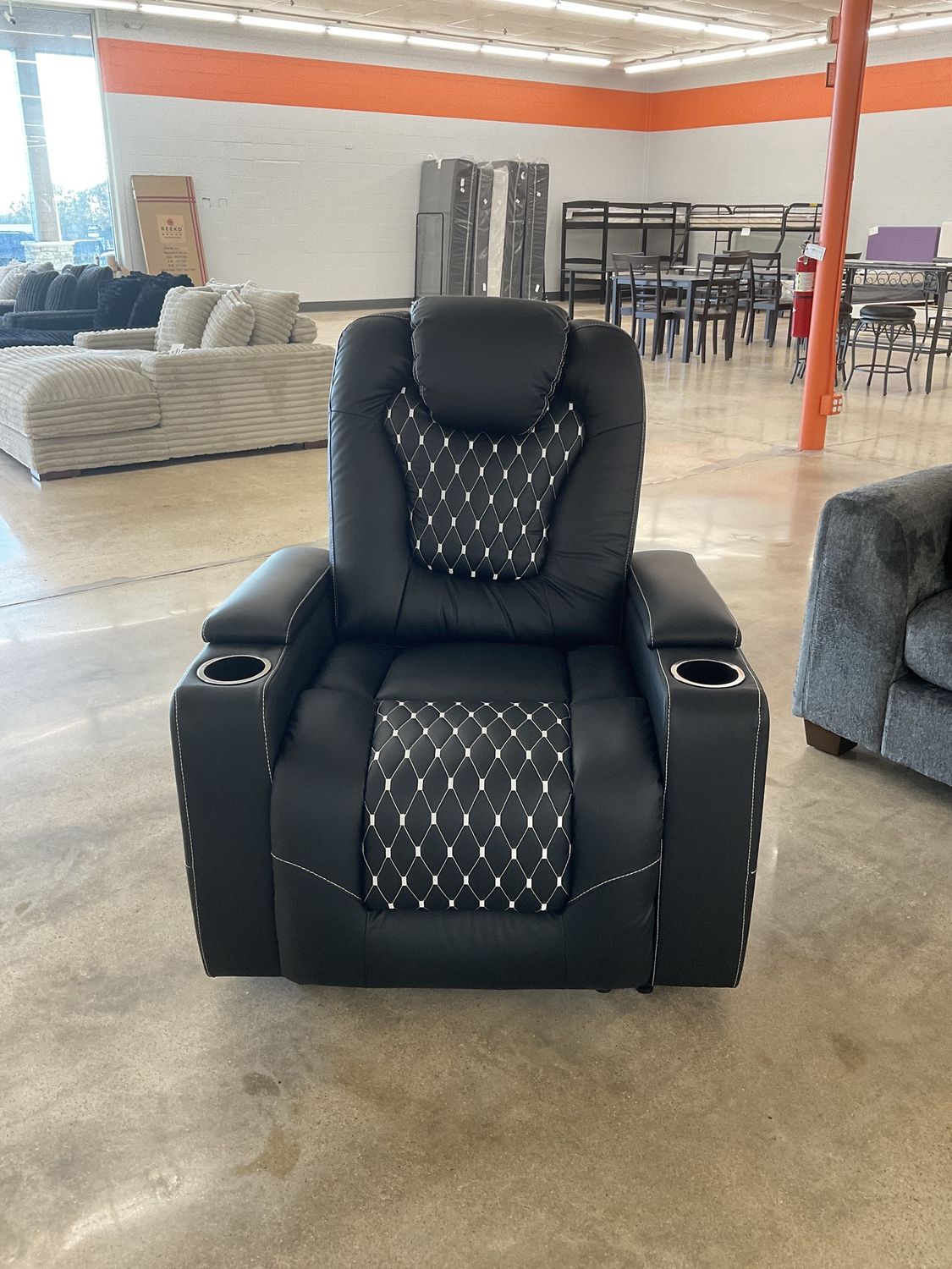 Black power recliner