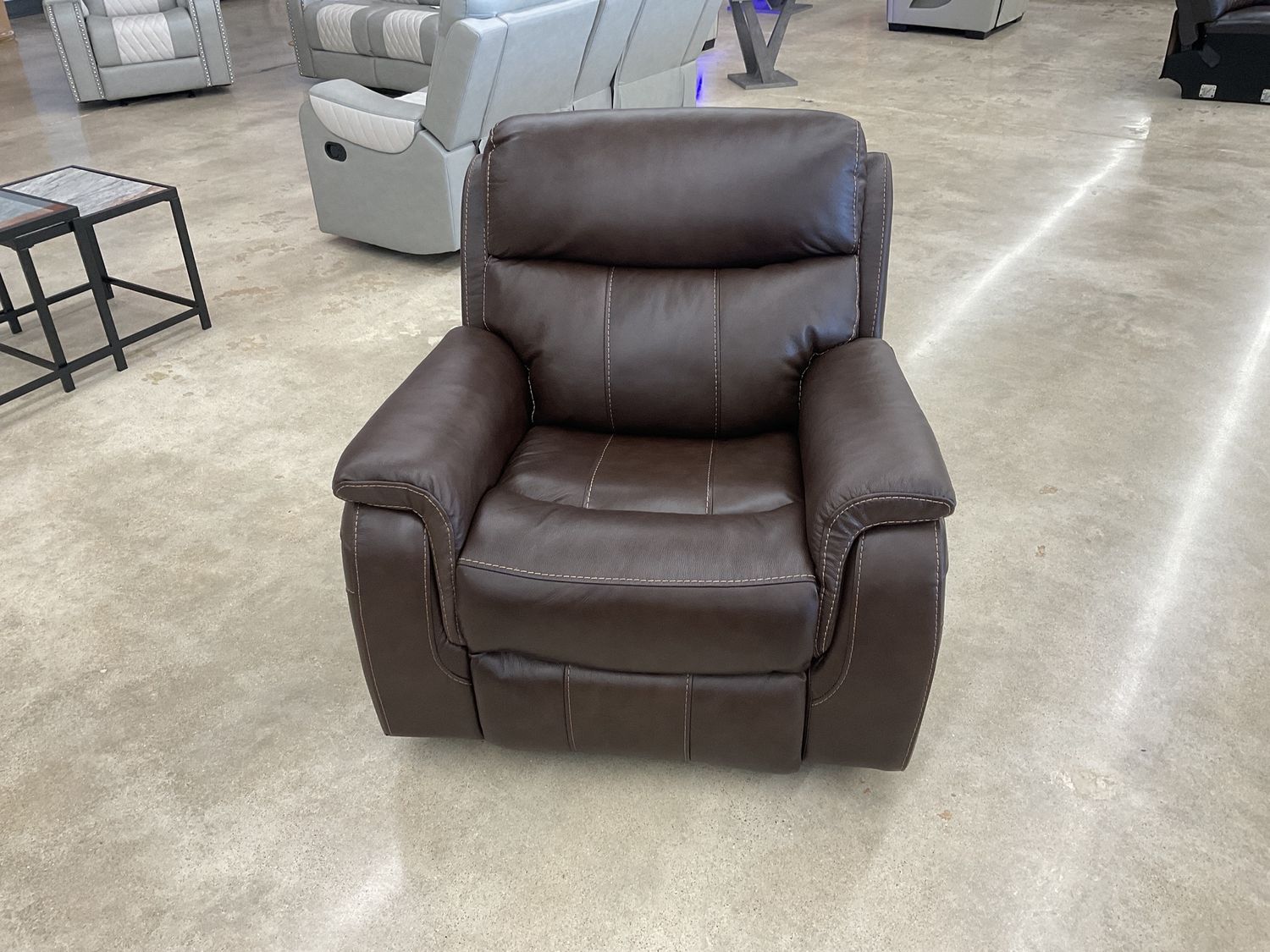 Leather recliner