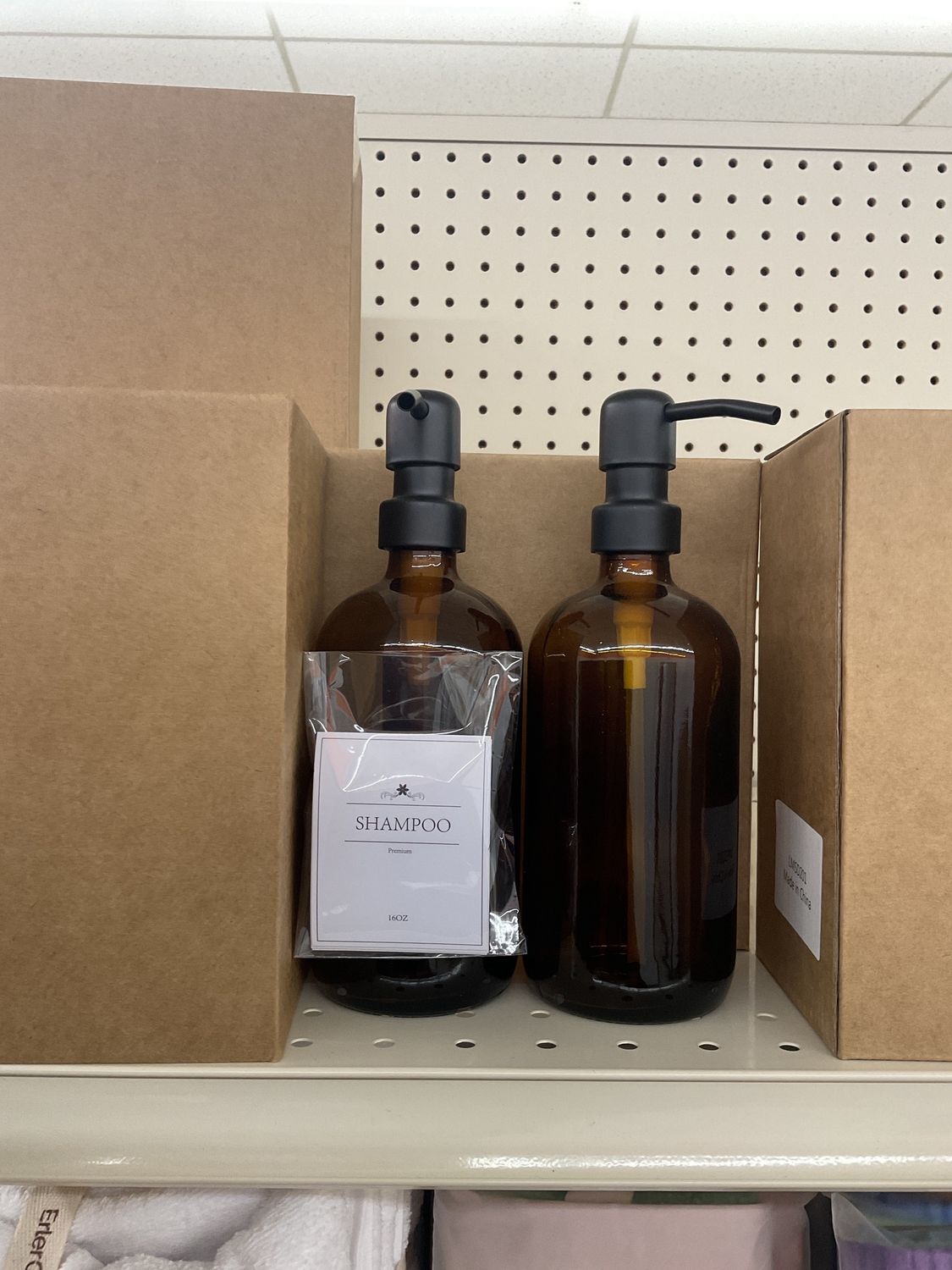 Glass Amber Soap Dispensers