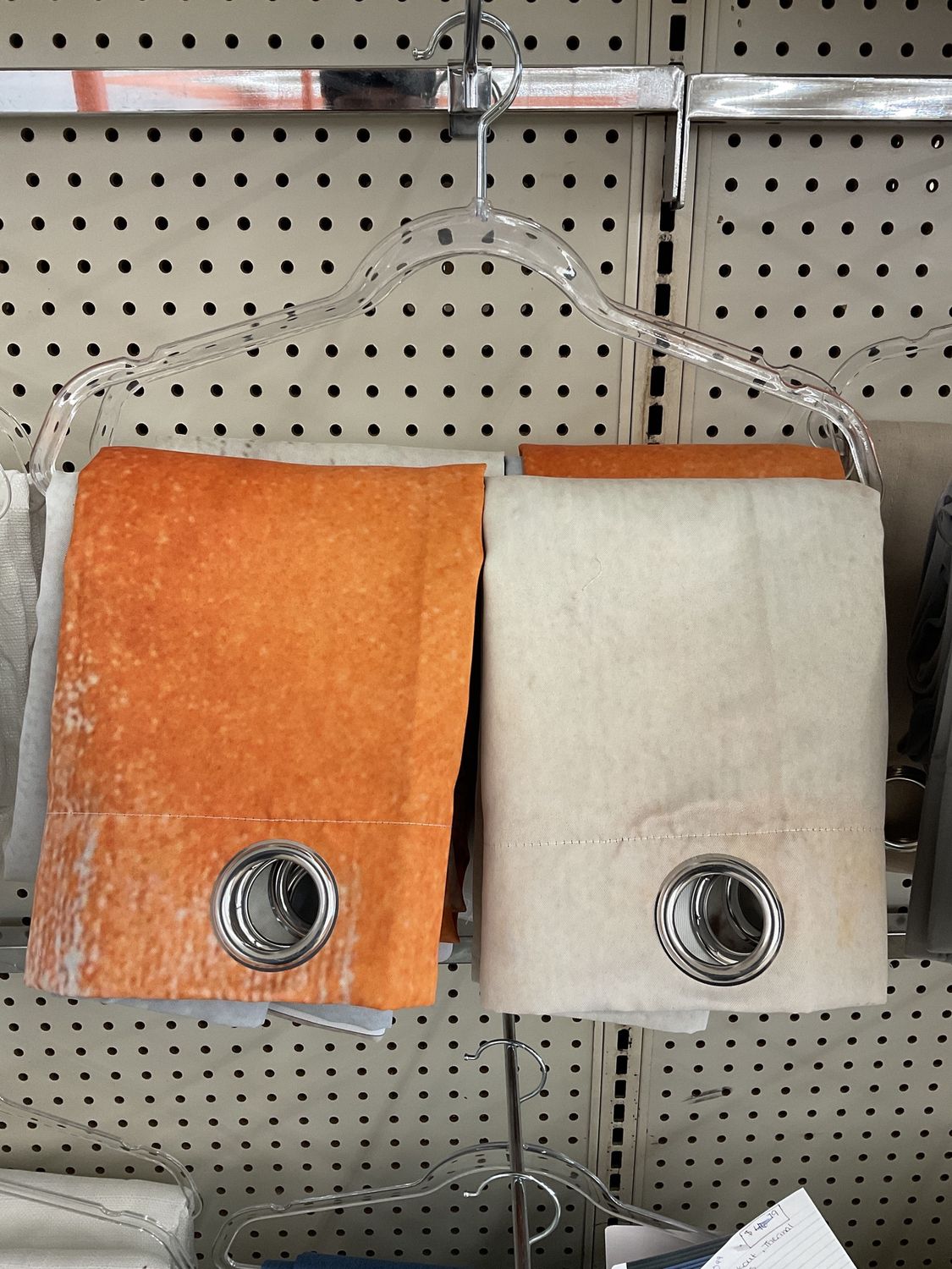 Orange Abstract 2 Panel Curtain (84 in.)