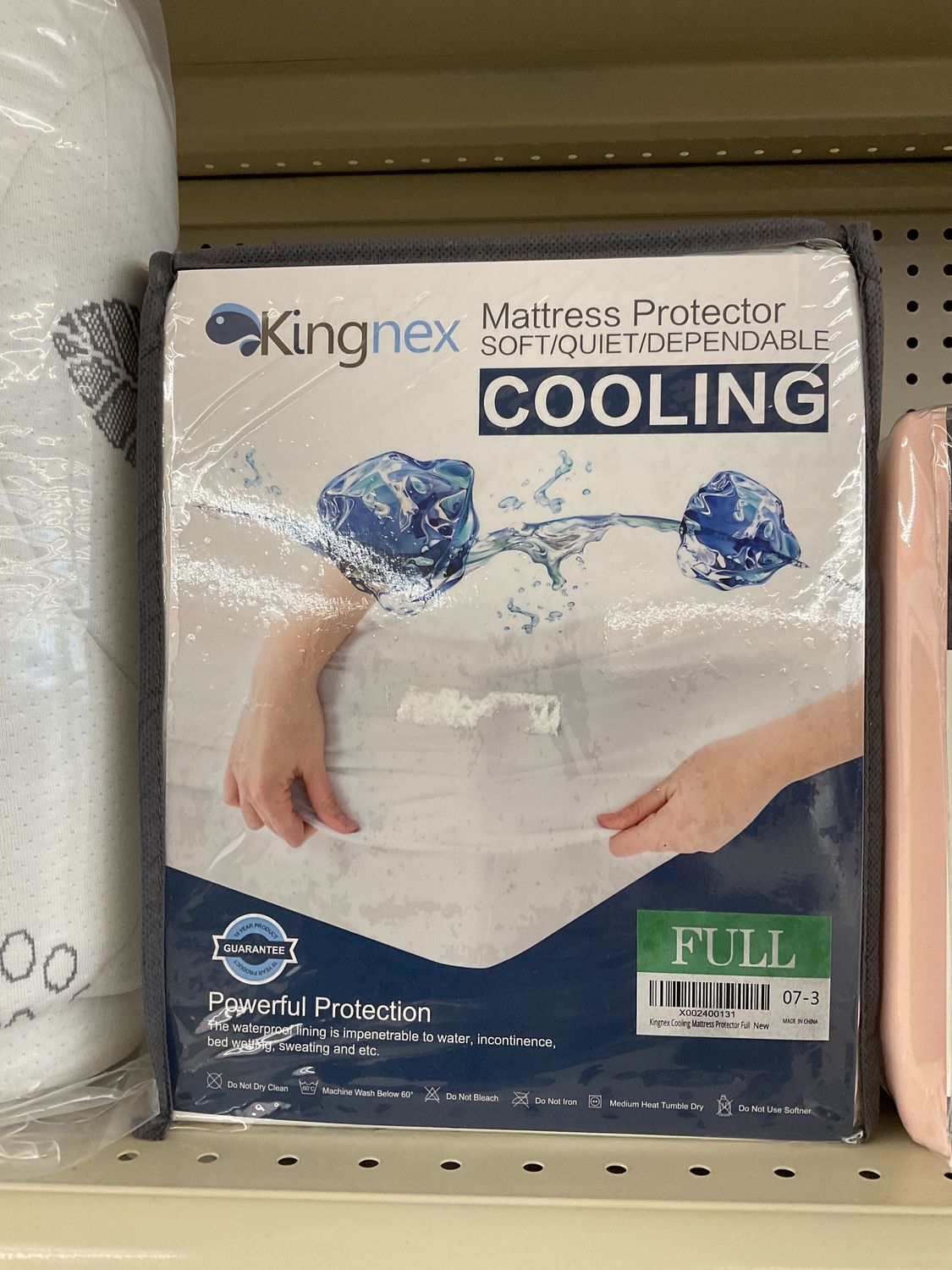 “Kingnex” Cooling Fitted Matt. Protector Full