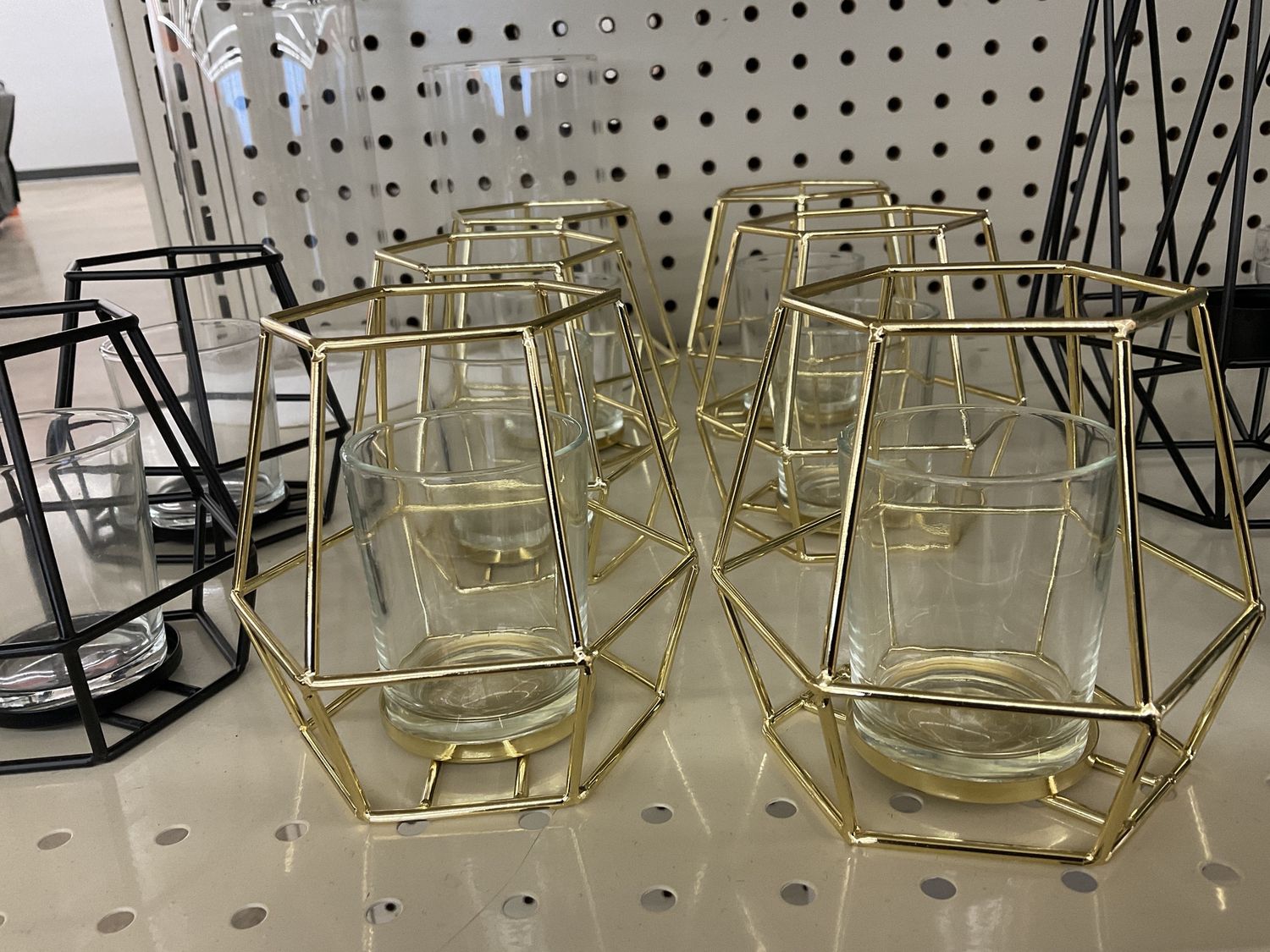 Gold Wire Candle Holder- Mini