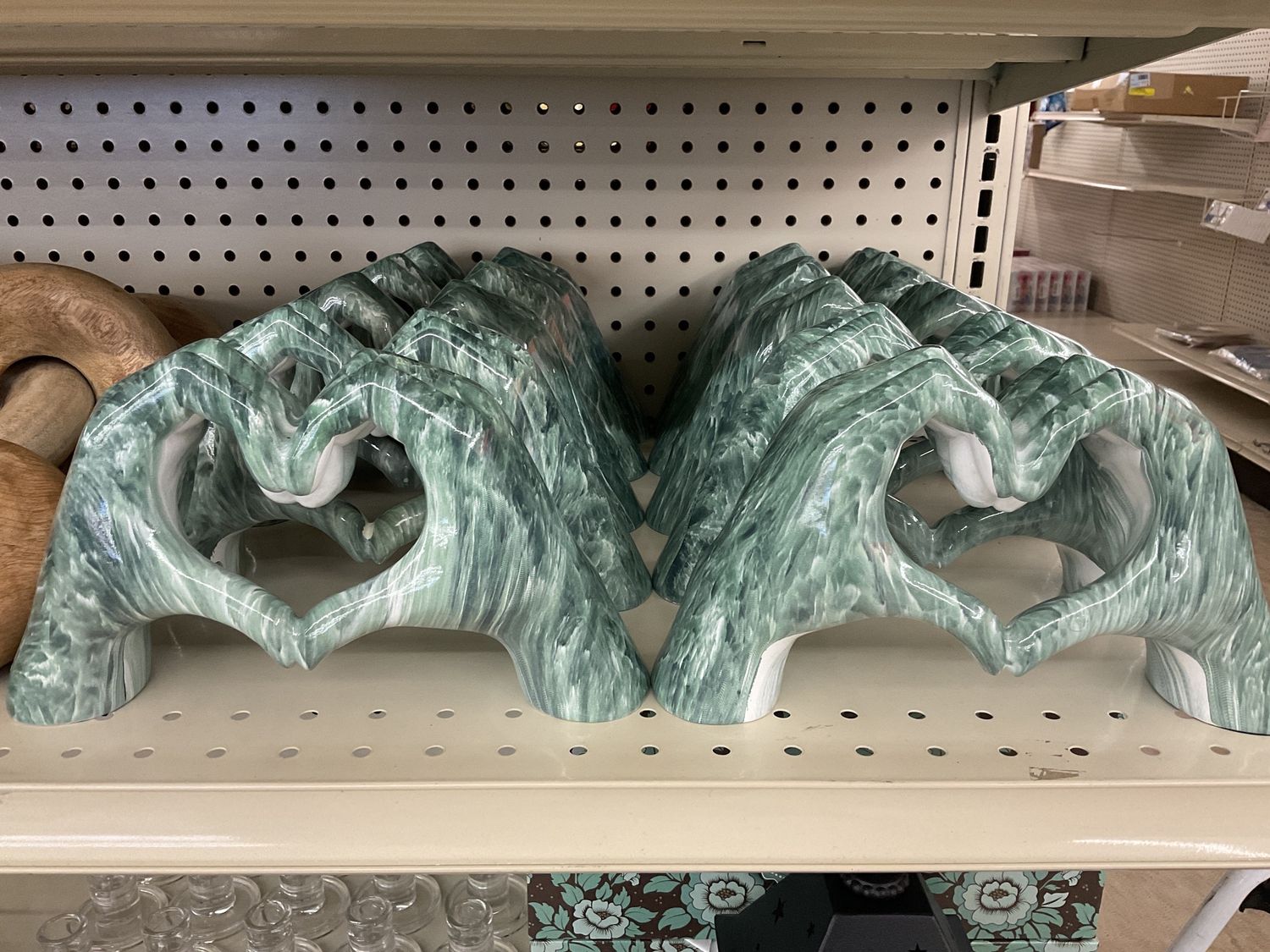 Green Marble  “Love Hands”