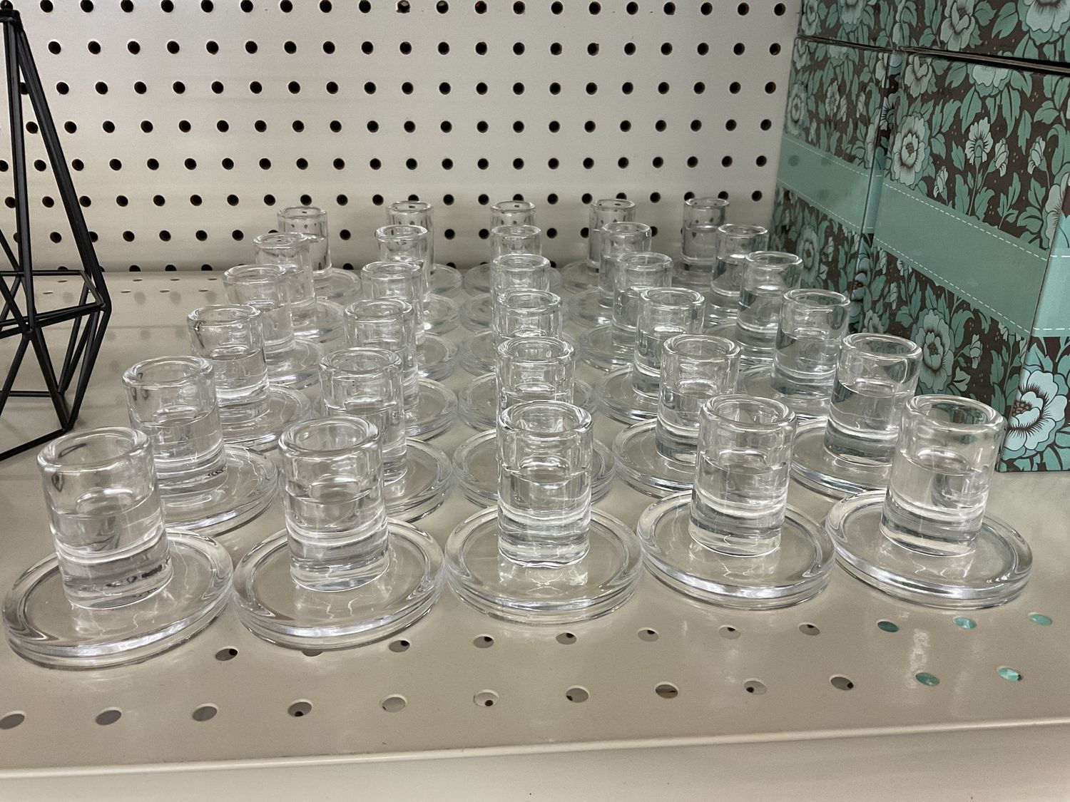 Glass Candle Stick Holders