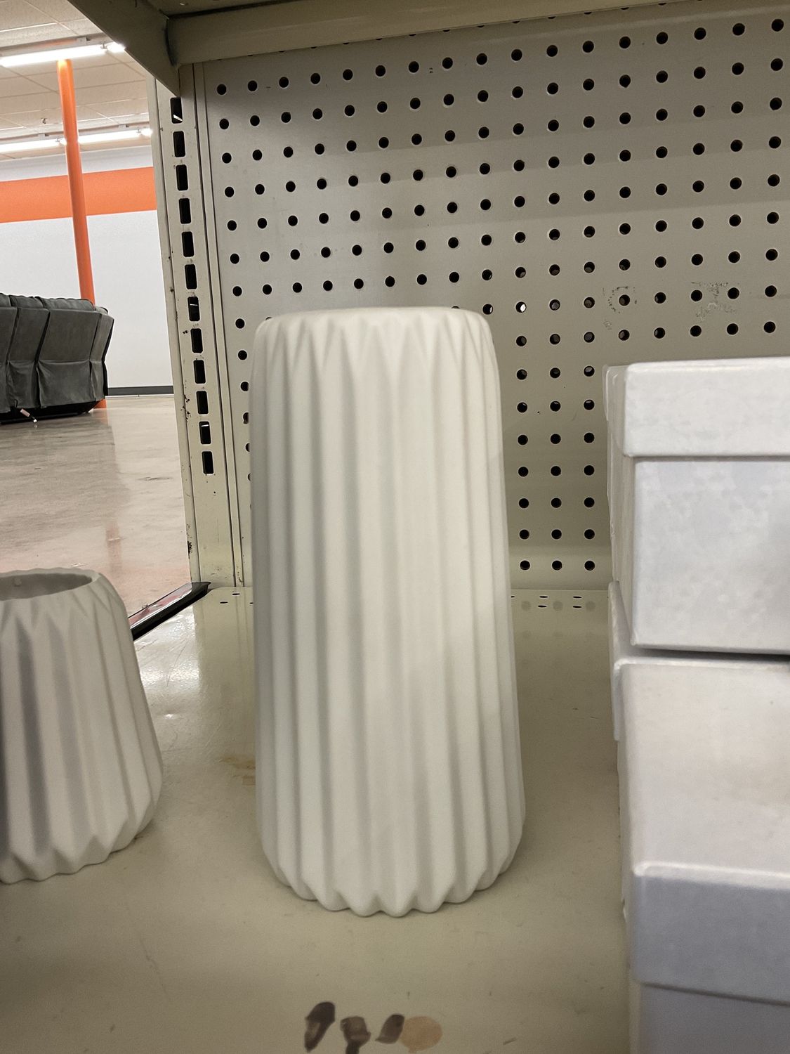 White Ceramic Vase-Large