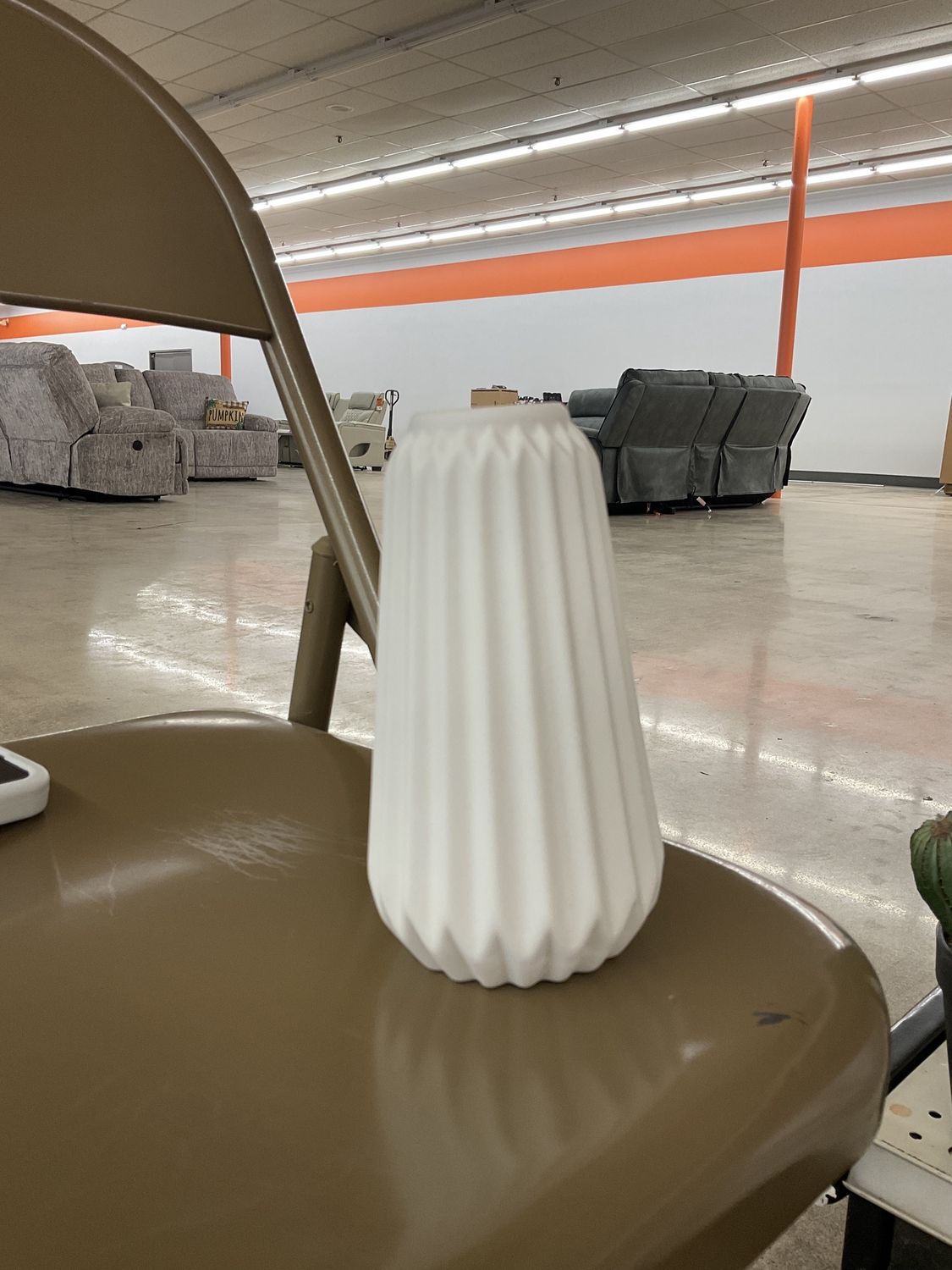 White Ceramic Vase- Medium