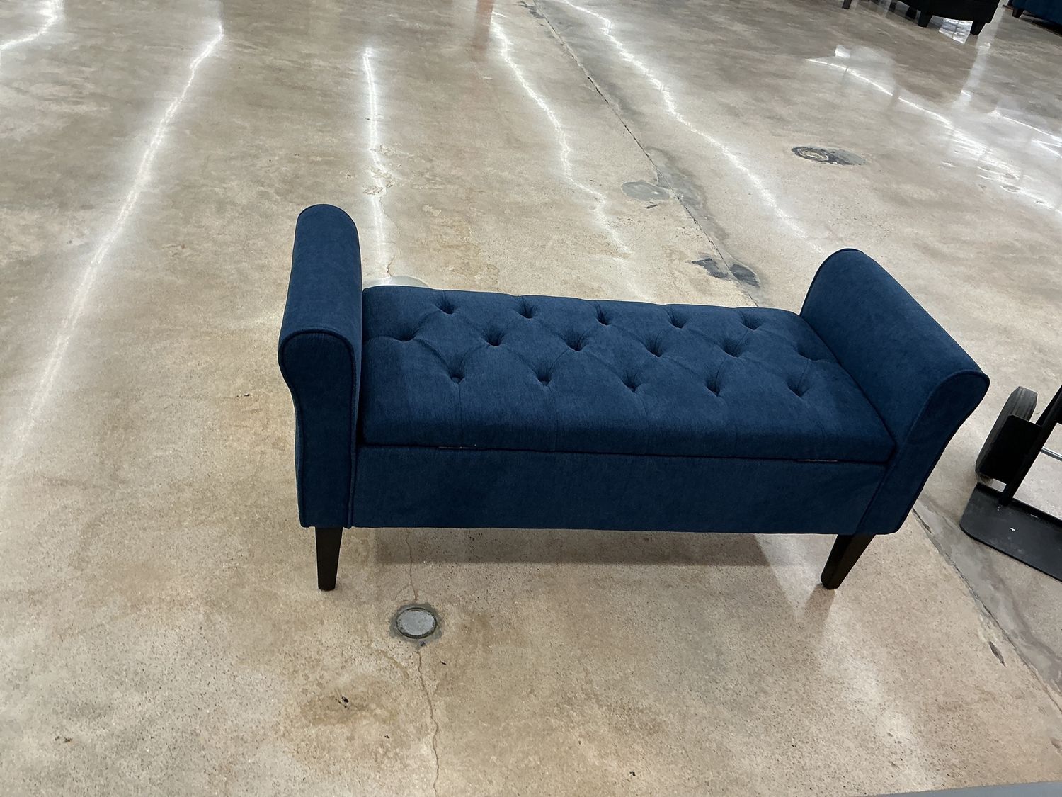 Storage Ottoman Bench Blue