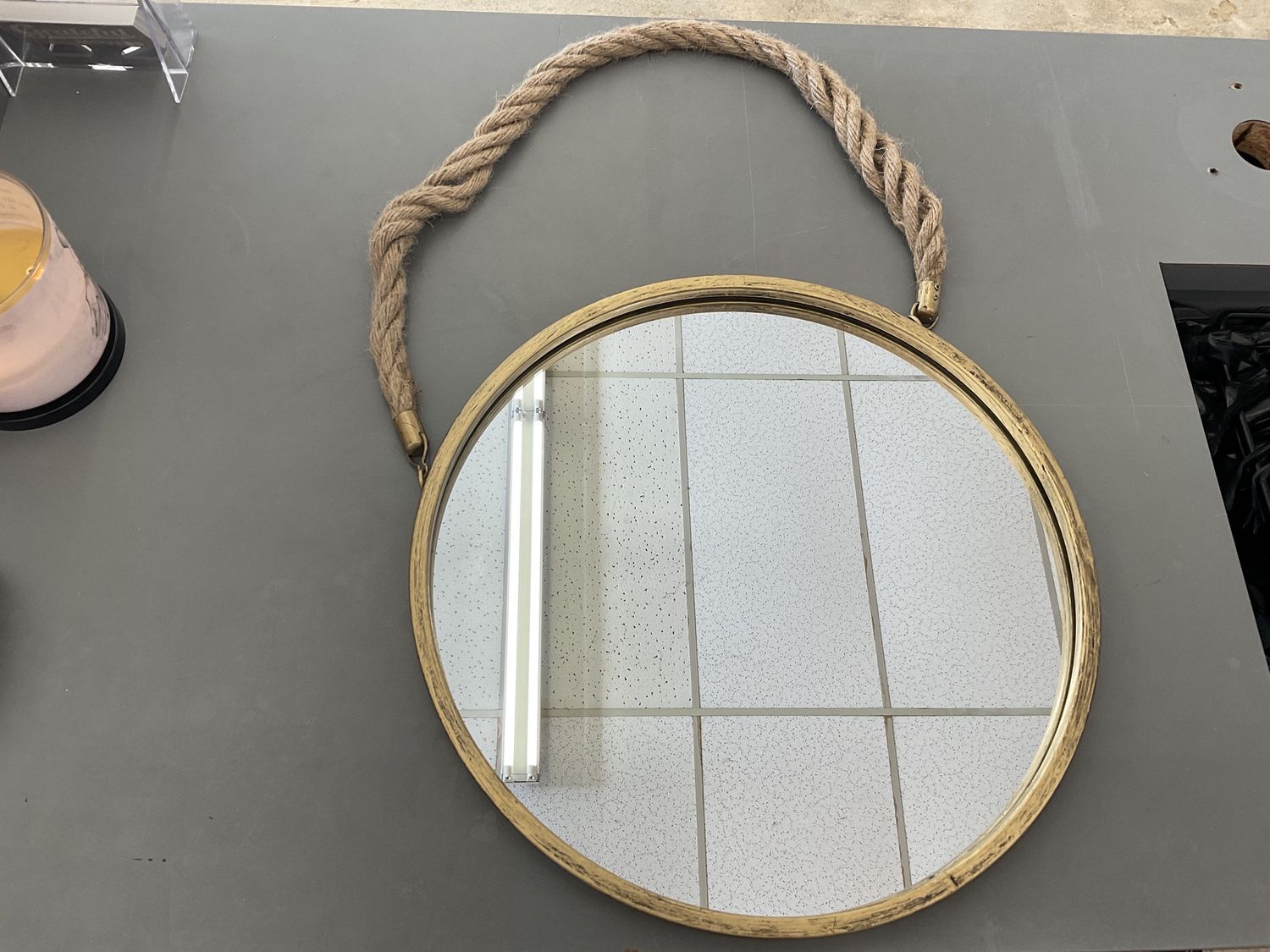 Mirror with rope