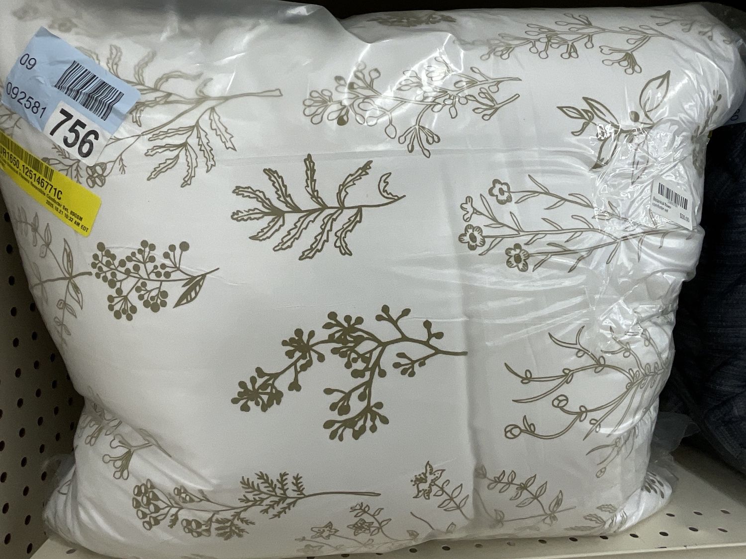 Botanical flower comforter set