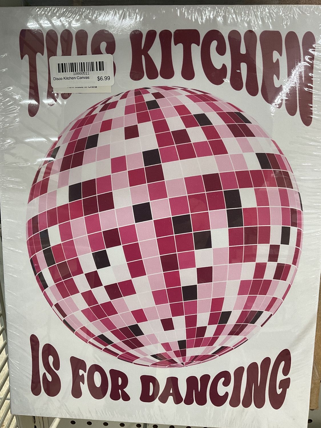 Disco Kitchen Canvas